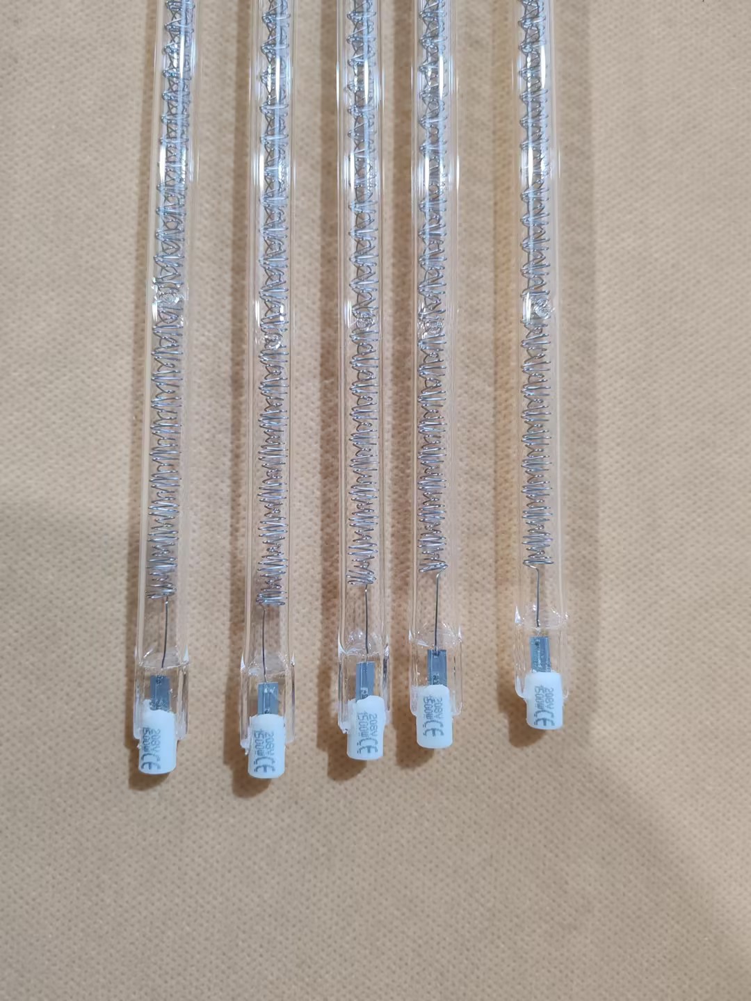shortwave infrared heating lamp 870mm 1700w clear halogen heat lamp